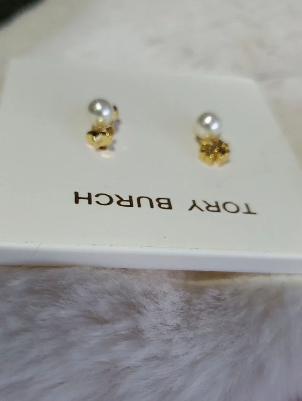 Tory Burch Gold Pearl Heart & Star Drop Studs Post Earrings NWOT Dainty Girlie
